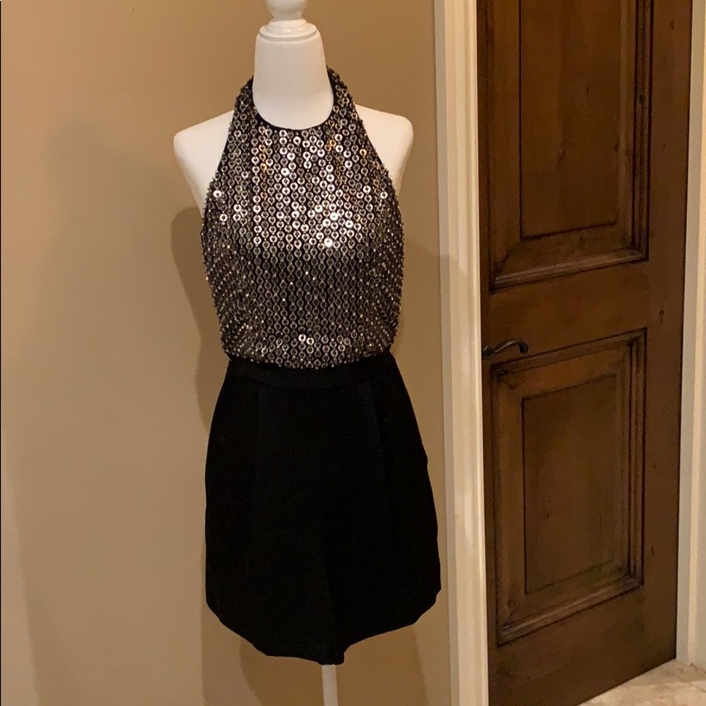 Metallic/satin romper